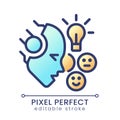 AI understands emotions pixel perfect color gradient icon