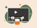 Ai Video Editor - Automatic ai-powered video editing and generator software. Procedurally generated content using neural Royalty Free Stock Photo