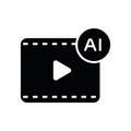 AI video editor tool interface icon