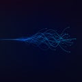 AI visualization. artificial intelligence and deep learning concept of neural networks. Wave equalizer. Vector illustration
