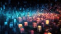 Visualizing Big Data Generated by an Clustering Algorithm in a Cube Design Royalty Free Stock Photo