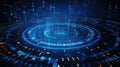 Visualizing Big Data Generated by an Clustering Algorithm in a 3D Circle Design Royalty Free Stock Photo