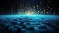 Visualizing Big Data Generated by an Clustering Algorithm in Glowing Cube Design Royalty Free Stock Photo