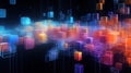 Visualizing in Modern Cube Design - Big Data Generated by an Clustering Algorithm Royalty Free Stock Photo