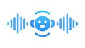 AI Voice Assistant with Sound Waves Icon Design, vector design Generative AI Royalty Free Stock Photo