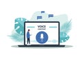 AI, Voice Assistant, Speech Driven Modern User Interface, Business Networks Concept Design