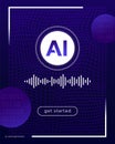 AI voice generator interface design, ui template
