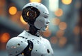 AI wisdom, program code running in AI, technological computer background,
