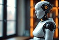 AI wisdom, program code running in AI, technological computer background,