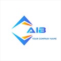 AIB abstract technology logo design on white background. AIB creative initials