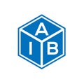 AIB letter logo design on black background. AIB creative initials letter logo concept. AIB letter design