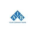 AIB letter logo design on WHITE background. AIB creative initials letter logo concept. AIB letter design