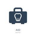 aid icon in trendy design style. aid icon isolated on white background. aid vector icon simple and modern flat symbol for web site Royalty Free Stock Photo