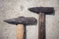 Aid for technical equipment, steel hammers Royalty Free Stock Photo