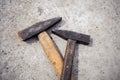 Aid for technical equipment, steel hammers Royalty Free Stock Photo