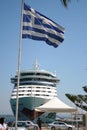 AIDA Cruise Shipin Greece Royalty Free Stock Photo