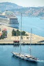 AIDAblu cruise ship in Dubrovnik Royalty Free Stock Photo