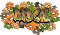 Aiden Graffiti Text Logotype Design Royalty Free Stock Photo