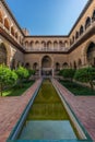 aidens Courtyard at Royal Alcazars of Seville. UNESCO world heritage site.