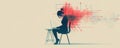 AIdriven analysis of startup failure, tech illustration, sharp focus
