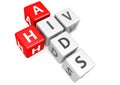 AIDS and HIV in cube Royalty Free Stock Photo