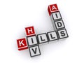 Aids hiv kills word block