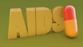 AIDS medicine capsules Royalty Free Stock Photo
