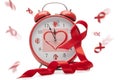 Aids Ribbon and Clock