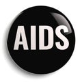AIDS Round Symbol Black Isolated