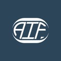 AIF abstract monogram logo design. AIF monogram unique modern flat abstract letter logo design Royalty Free Stock Photo