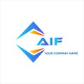 AIF abstract technology logo design on white background. AIF creative initials Royalty Free Stock Photo