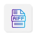 Aiff document file flat icons. format files type,extension, symbol icon. can be used for website, ui and mobile app