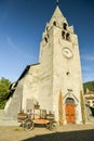 Historic reformed church in city of Aigle, Switzerland