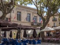 Aigues-Mortes Cafe Square Royalty Free Stock Photo