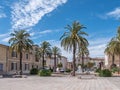 Aigues-Mortes Square with Palm Trees