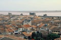 Aigues Mortes, view the city wall built in the medieval age, occitanie, France