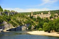 Aigueze on the Ardeche, France Royalty Free Stock Photo