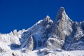 aiguille du dru famous peack of europen alps Royalty Free Stock Photo