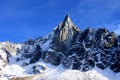 Aiguille du Dru in the Montblanc massif, French Alps