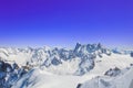 Long way down, from the top of the Europe, French Alps, in Chamonix Royalty Free Stock Photo