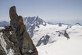 Aiguille du Midi,3842m, Mont Blanc Massif, France . Royalty Free Stock Photo