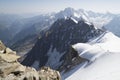 Aiguille du Midi , Mont Blanc massif , French Alps. Royalty Free Stock Photo