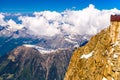 Aiguille du Midi observation station Chamonix, Mont Blanc, Haute-Savoie, Alps, France Royalty Free Stock Photo