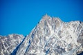 Aiguille du Midi peak on Mont Blanc mountain in the French Alps Royalty Free Stock Photo