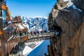 Aiguille du Midi Platform,2-AUGUST 2013 France, Europe Royalty Free Stock Photo