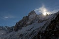 Aiguilles du Alpes from the Mer de Glace, Chamonix, Savoie, Rh Royalty Free Stock Photo