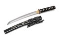 Aigushi or Tanto short Japanese sword with scabbard Royalty Free Stock Photo