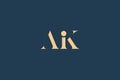 AIK abstract letter logo design Royalty Free Stock Photo