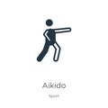 Aikido icon vector. Trendy flat aikido icon from sport collection isolated on white background. Vector illustration can be used