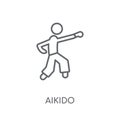 aikido linear icon. Modern outline aikido logo concept on white